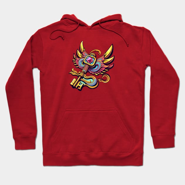 Magic Winged Key Hoodie by CatCoconut-Art